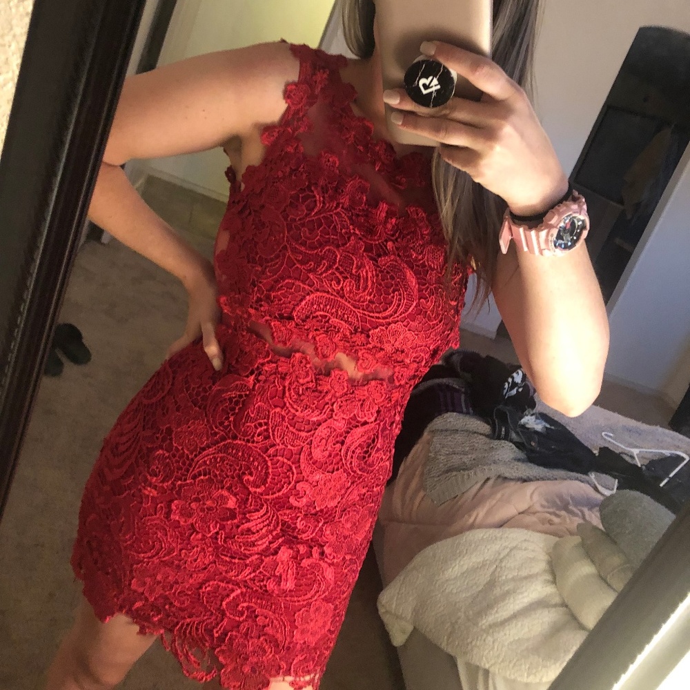 Red Lace Dress